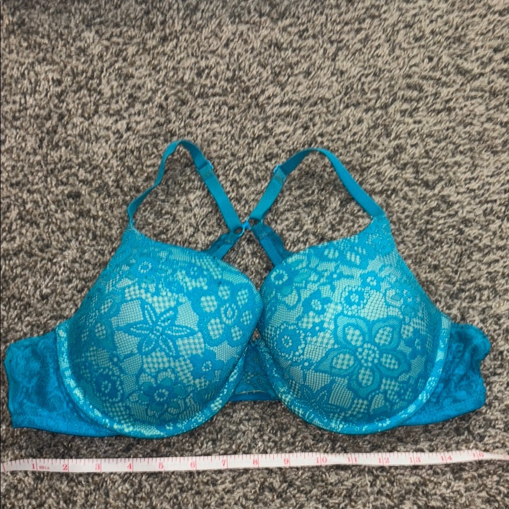 Elegant Blue Lace Bra